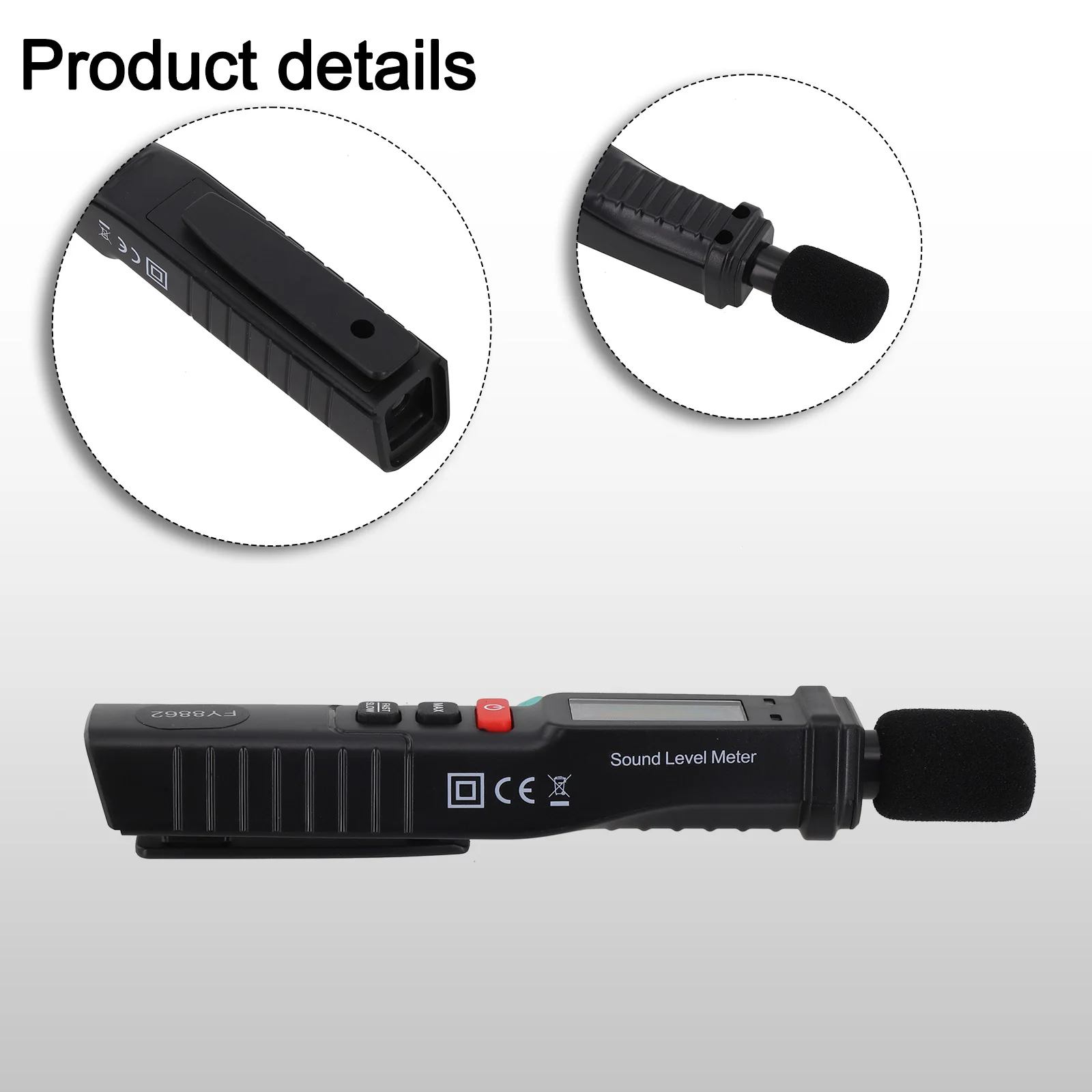 A Weighted Digital Noise Reader FY8862 Measures Levels Between 30 and 130 dB Compact Design with User Friendly Interface