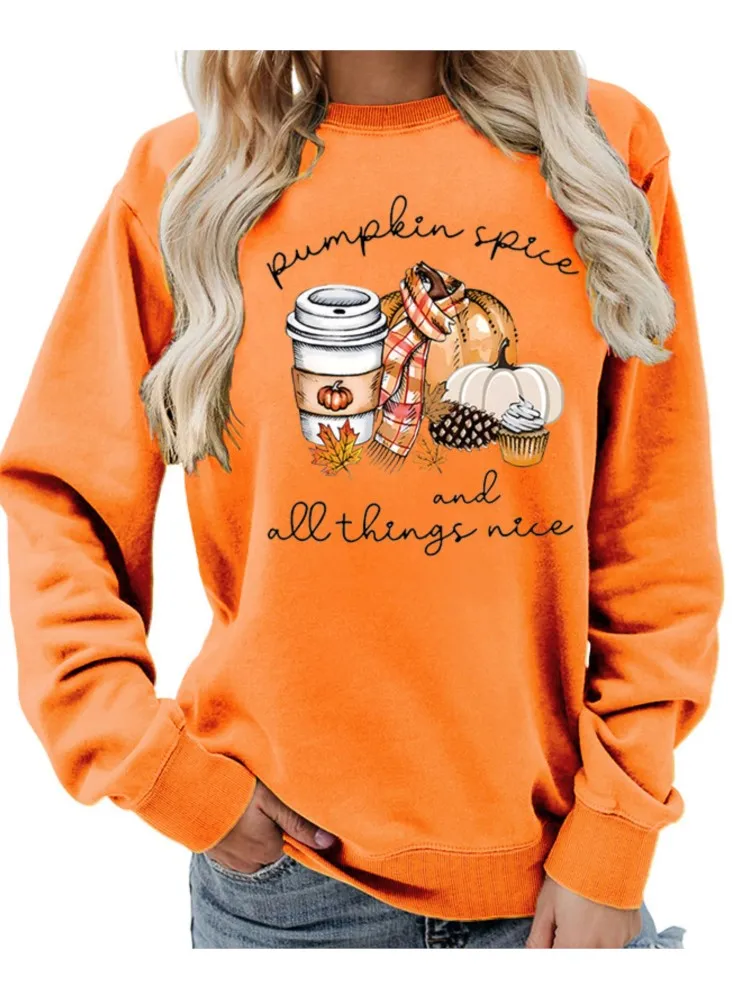 Felpa con cappuccio da donna con stampa casual o collo Top giacca casual allentata moda pullover autunno inverno donna manica lunga felpa con cappuccio da vacanza