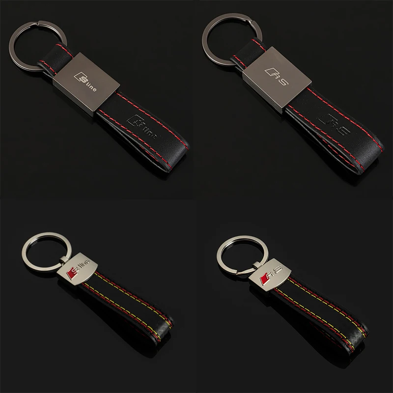 Car Key Chain Keychain Auto Emblem Key Ring Accessories For Audi Sline A3 A1 A4 A6 C7 A5 A7 A8 B9 B6 C6 Q2 Q7 S3 S4 S7 TT RS7