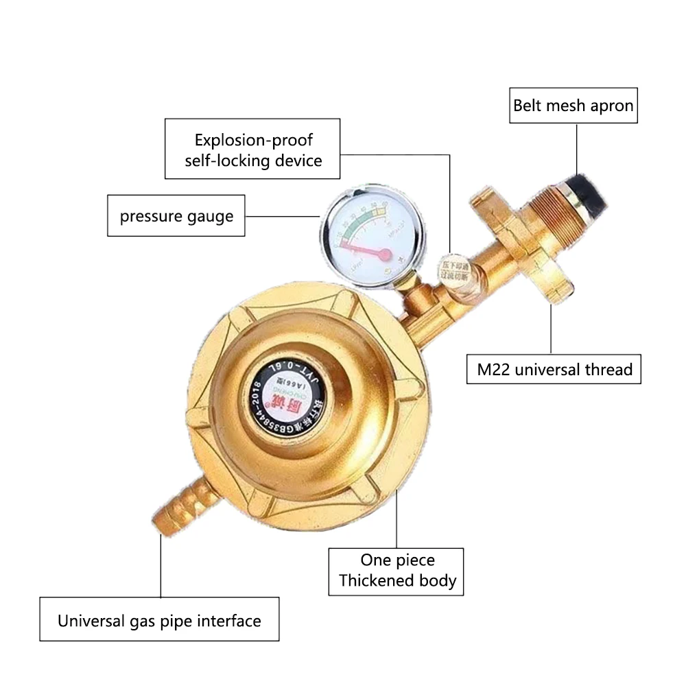 Explosion-Proof Gas Valve Household Constant Pressure 0.6 Liquefied Gas Decompression Natural Gas Pressure Regulating Valve