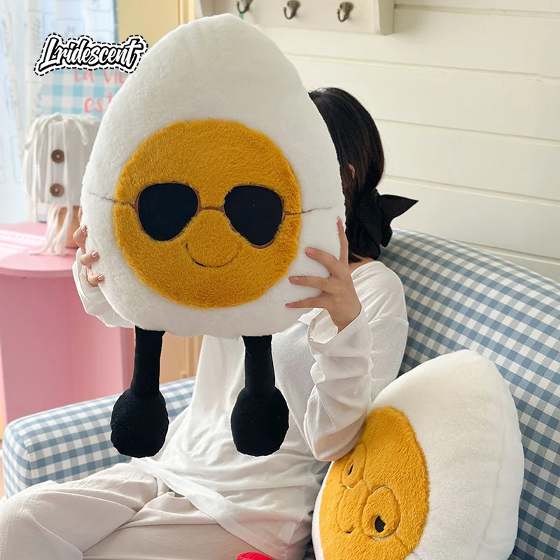 

Egg Rabbit Plush Throw Pillow, Cute Irregular Shaped Couple Cushion, Soft Stuffed Decorative Pillow for Home Office Sofa