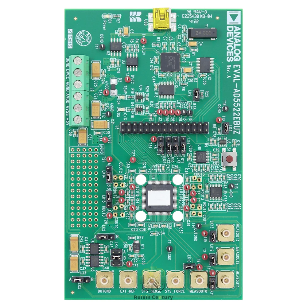 FOR Analog Devices EVAL-AD5522EBUZ AD5522 PMU Test Measurement Evaluation Board Quad 16-Bit DAC ±5µA to ±80mA 10-28V USB SPI