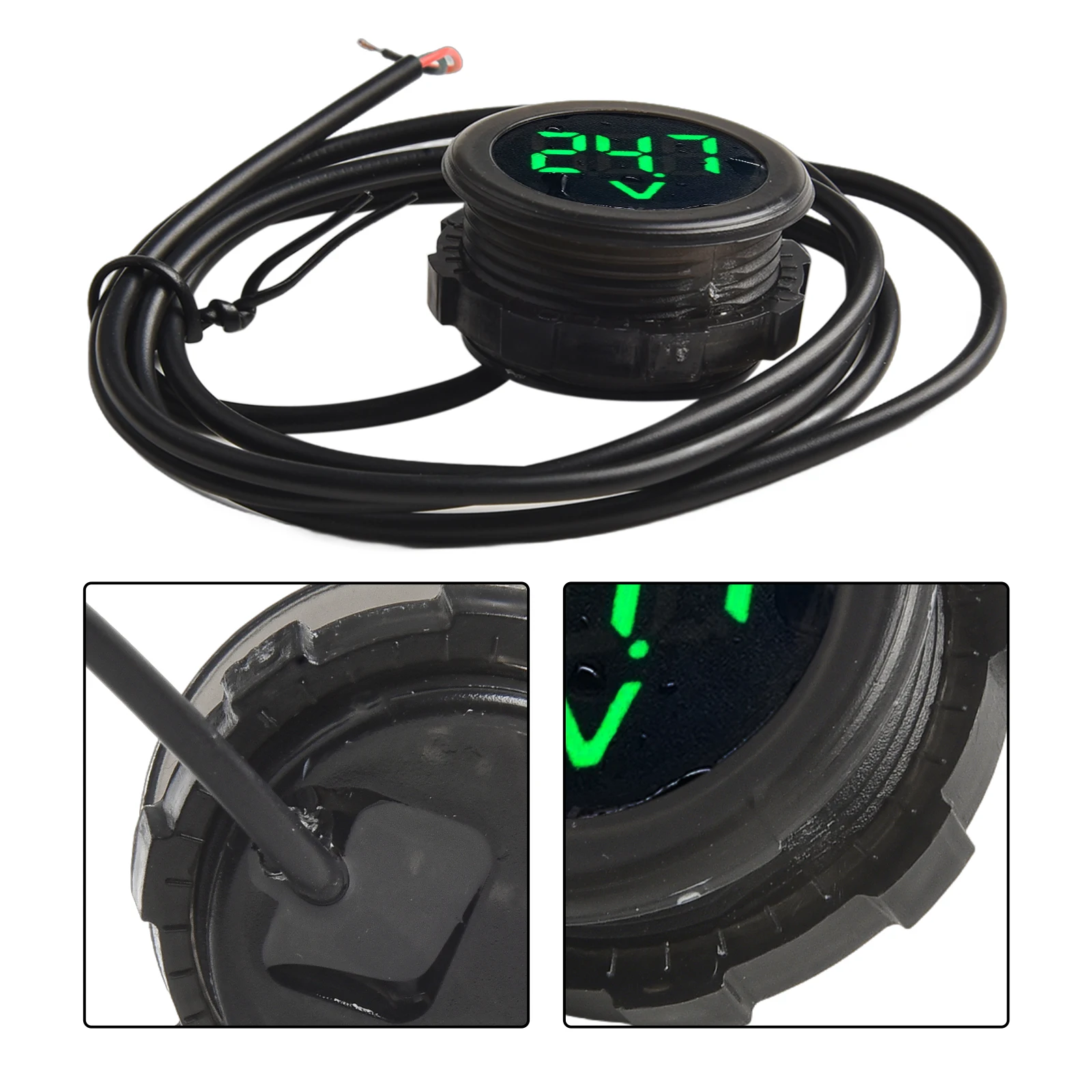 For Car For DC 4-100V Digital Display Voltmeter Car Voltage Meter For Car Voltage Monitoring 3-digit LED Display