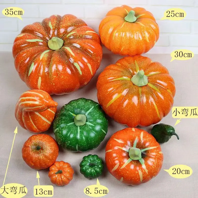 Simulation Pumpkin Model Table Display, Artificial Vegetable, DIY Craft, Birthday Party, Wedding Decoration