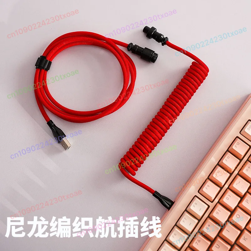 20Cm Coiled Type-C To Mini USB Right Left Angled Hhkb Stretch Spring Curl Mechanical Keyboard Data Cable For Macbook Pro
