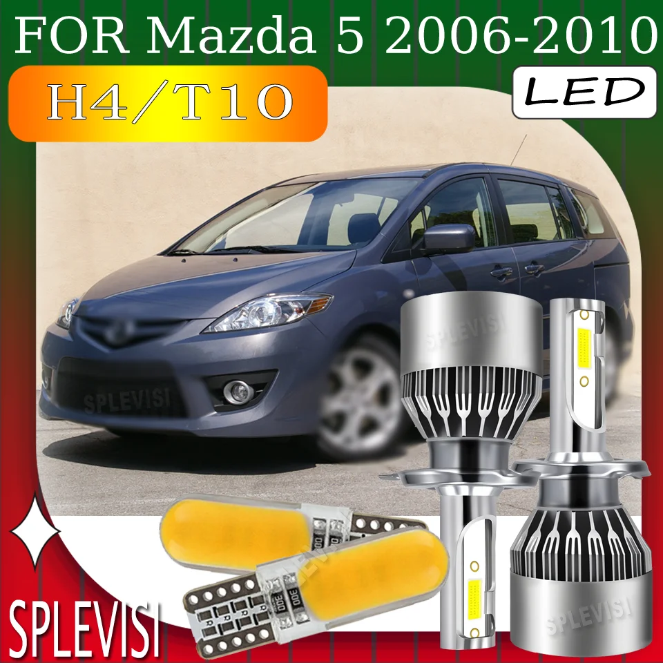 

waterproof Powerful Beam High-Intensity Clear Night Vision Quick Setup H4 LED headlight For Mazda 5 2006 2007 2008 2009 2010