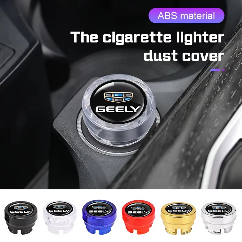 Car Cigarette Lighter Dust Cover Dustproof Decoration Cap For Geely Emgrand Preface Coolray Monjaro Tugella Azkarra Icon Jiaji V
