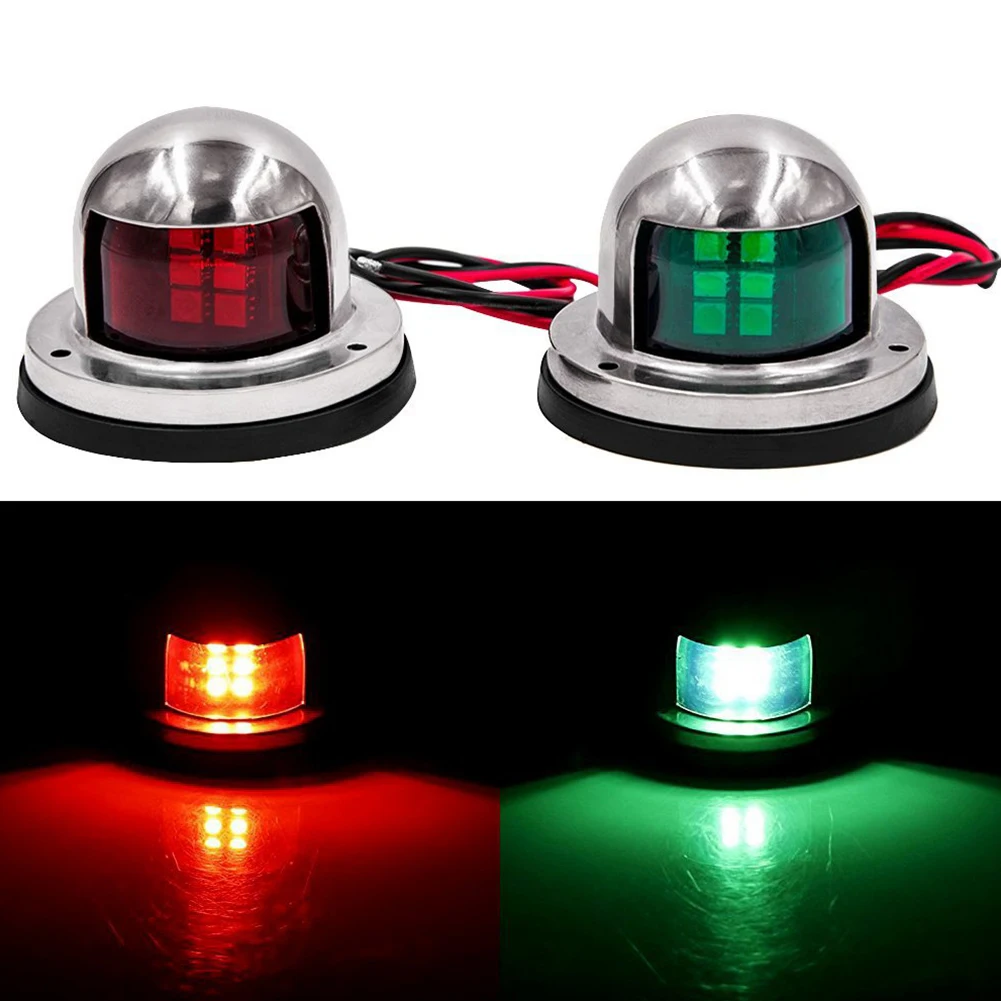 Navigation Signal Light For Marine Yacht 12V Waterproof Stainless Steel LED Navigation Lights Sailing Lamp Corrosion-resistant