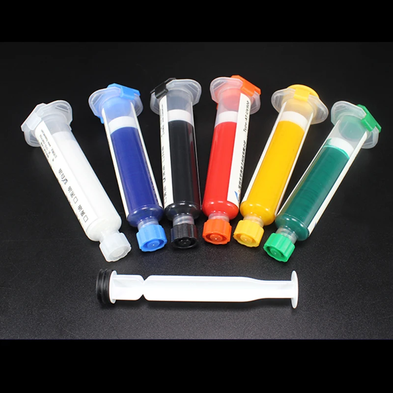 10cc UV Curing Solder Mask Ink PCB BGA Circuit Board Insulating Protect Soldering Paste Repair Tool Green/Blue/Yellow/Red/Black