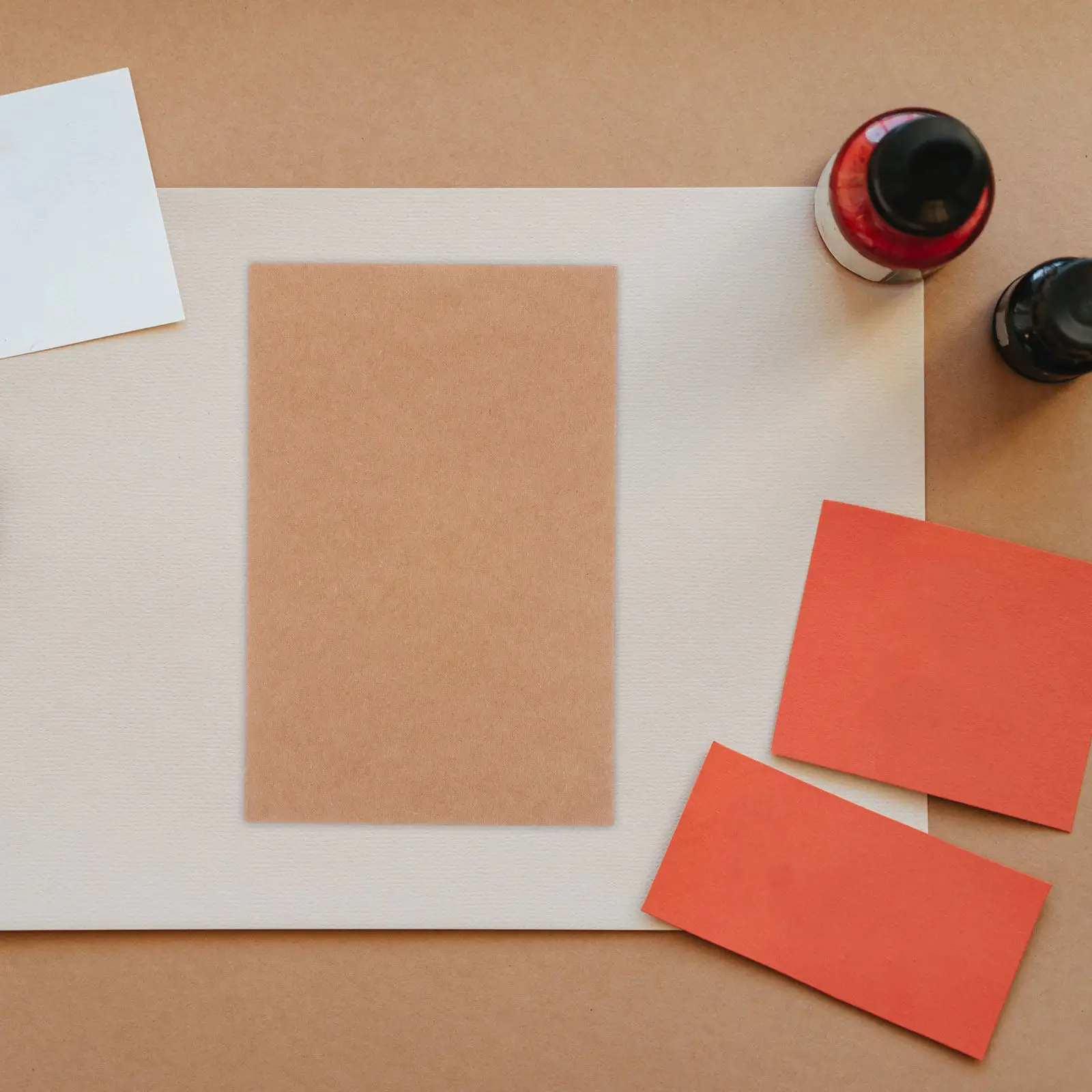 

100Pcs Greeting Message Kraft Cards Handmade Blank DIY Postcards Creative Memo Notes Brown for Invitations and Scrapbooking