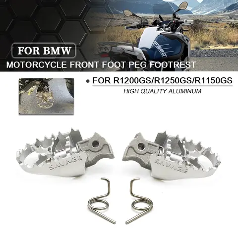 오토바이 풋 페그 발받침, BMW R1200GS 어드벤처 LC R1250GS R 1200 R 1250 GS/ADV 2013-2024 프론트 풋 레스트 페그 페달