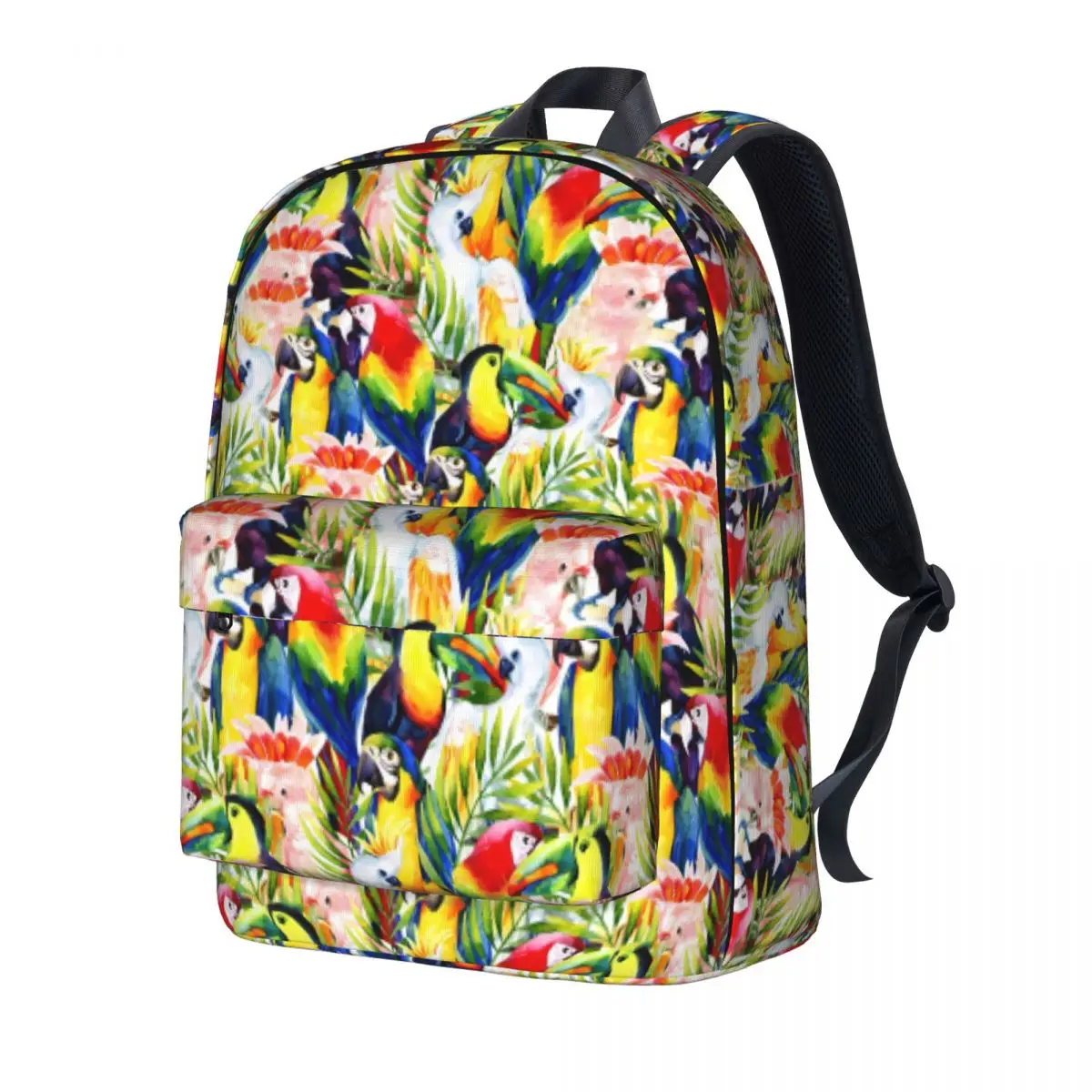 Candie\'s Women\'s Canvas Backpack Bucket Handbag Tropical Toucan Birds Toucan Tropical Drink Tote Bag, Vacation Travel Accessory  main image 2