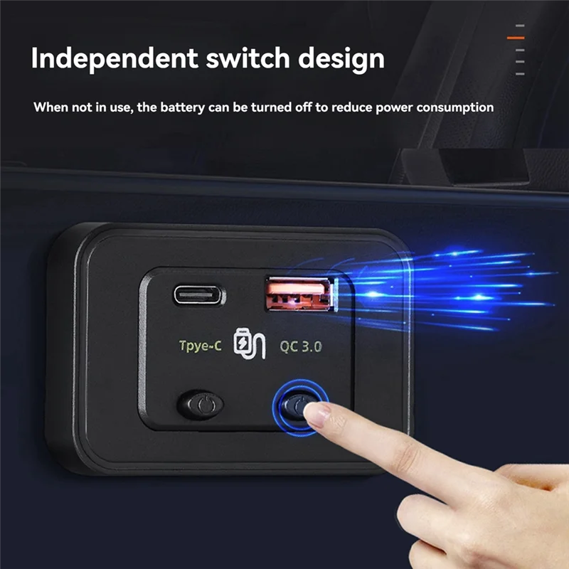 

-A99Z 48W Dual Switch Fast Charging PD Modified QC Car Mobile Phone Charger 12V24V Suitable For Car RV Bus Bus Ship