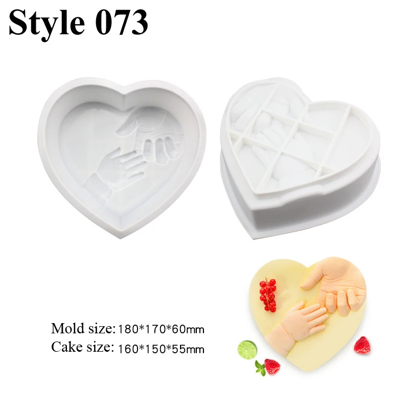 

Hot Sell New Romantic Heart-shaped French Mousse Cake Silicone Mold DIY Jelly Chocolate Ice Cream Dessert Kitchen Baking Tool