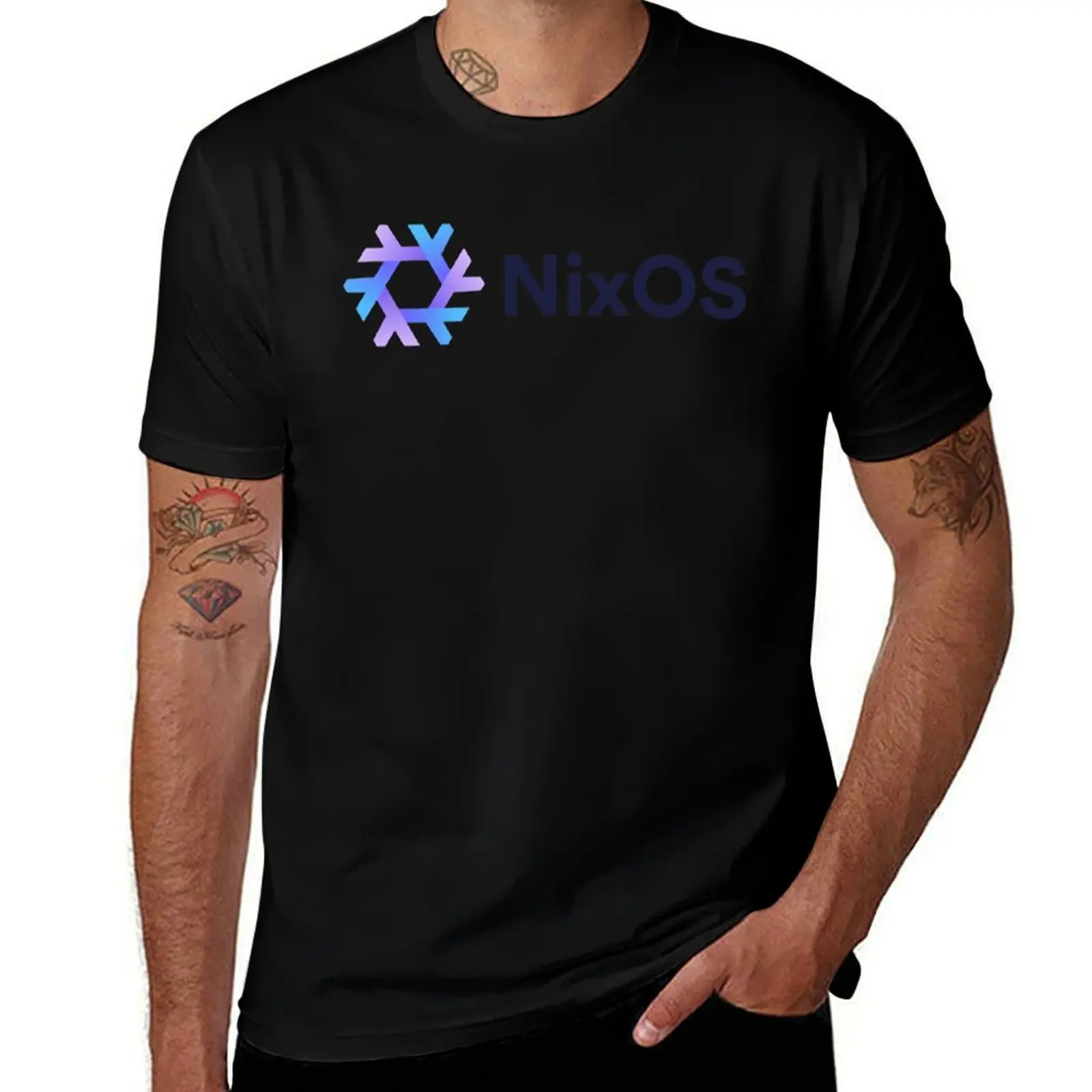 

Nixos logo T-Shirt summer shirt anime figures valentines boutique clothes heavy weight t shirts for men