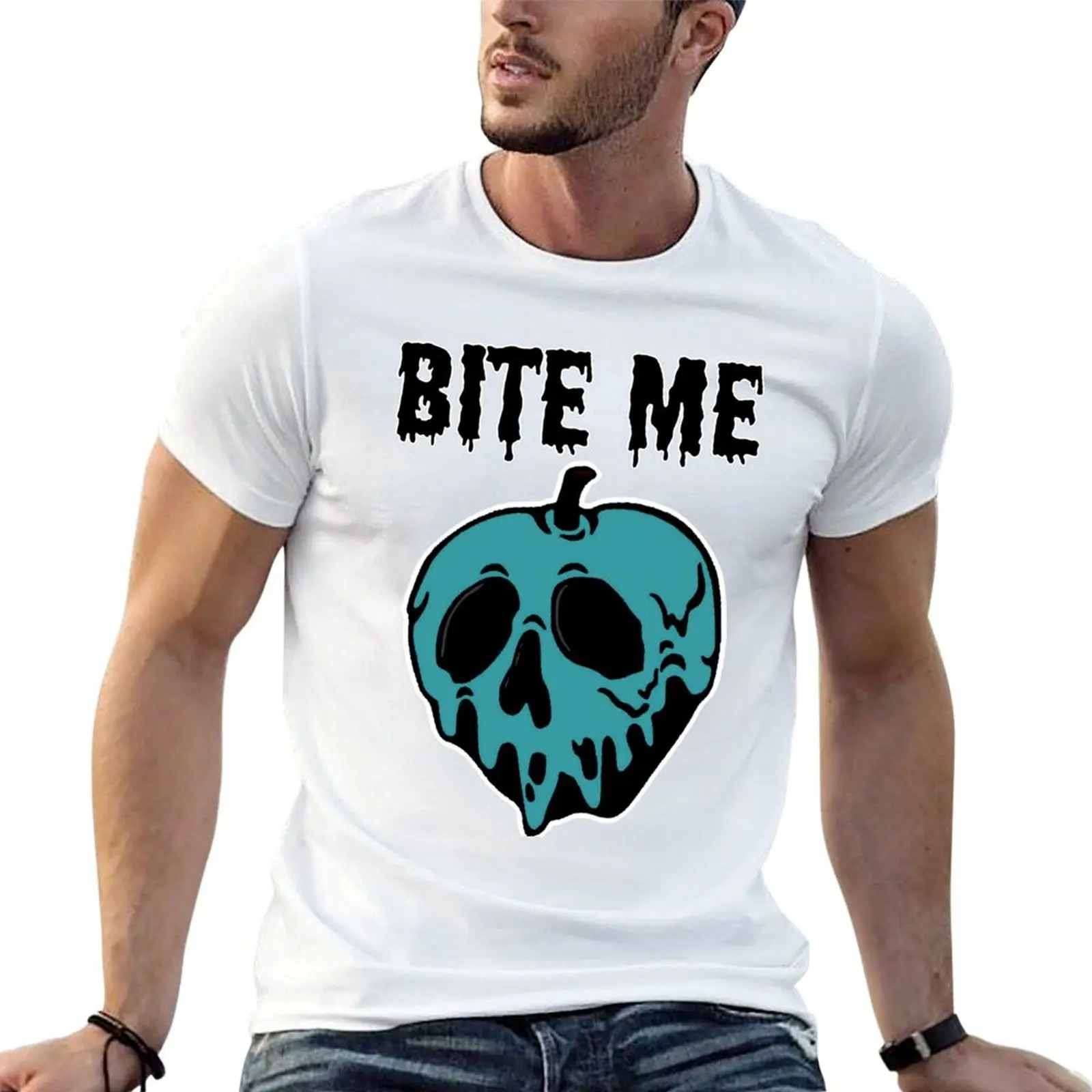 

Bite Me T-Shirt anime t shirts oversize cotton tshirt 100% T-Shirt
