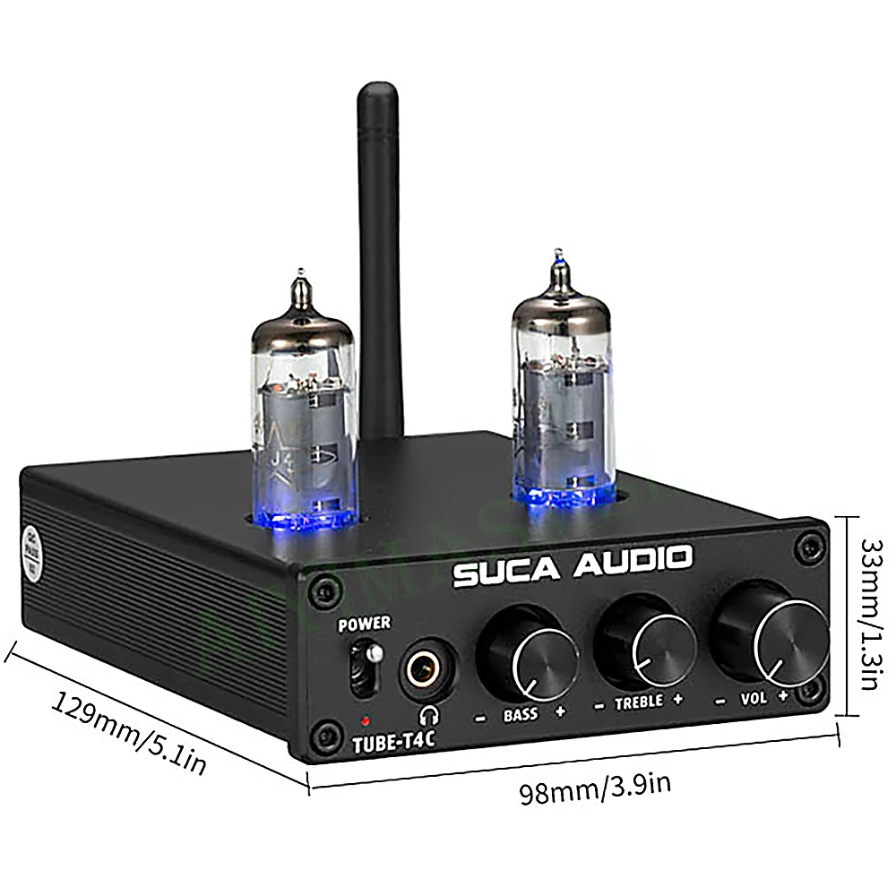 Aiyima smsl alta fidelidade 2.0 100w bluetooth 5.0 tubo de vácuo amplificador casa fone ouvido amp áudio