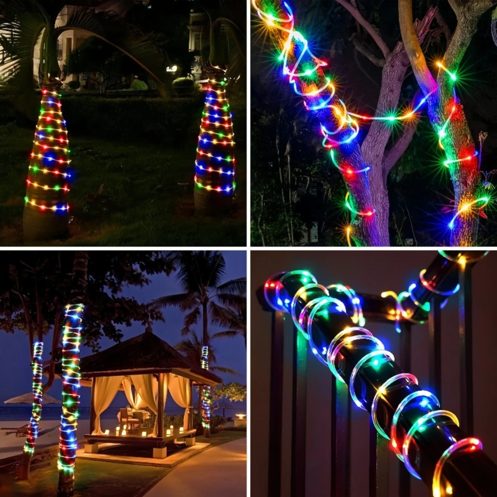 USB LED String Rope Lights Remote Control 50/100/200/300LEDs 8 Modes Waterproof String Lights for Garden Christmas Party Decor