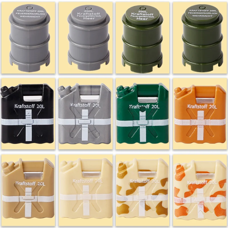 

MOC City Oil Drum Series Building Blocks Military SWAT Special Forces Police Army Accessories Weapon Car Vehicle Bricks Toys Boy
