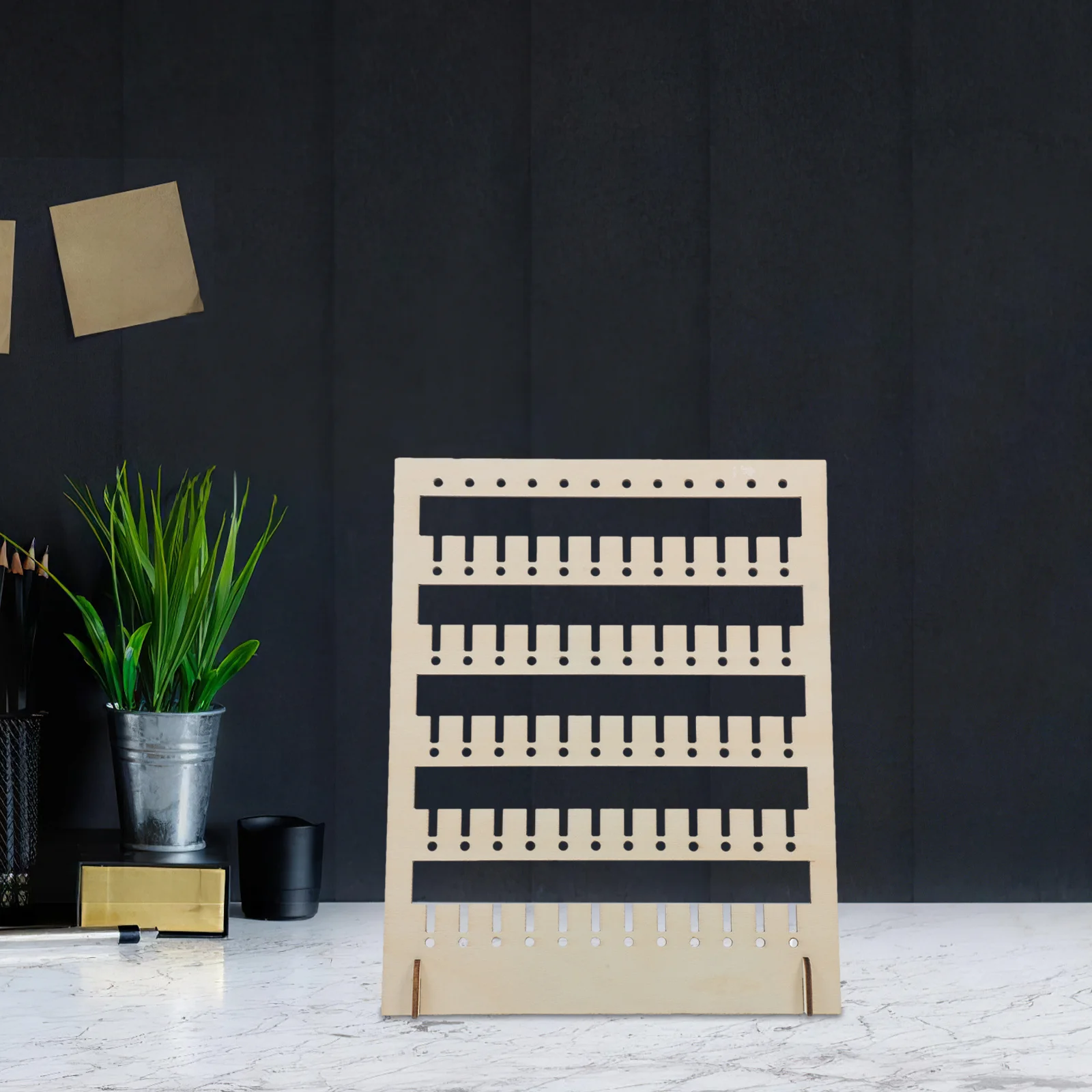 

Wood Jewelry Display Stand Pegboard Organizer Rack for Craft Shows Vendor Events Necklace Holder Adjustable Display Organizer