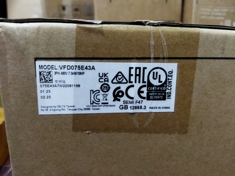 VFD075E43A Brand New Original Genuine Delta Inverter E Series In Stock