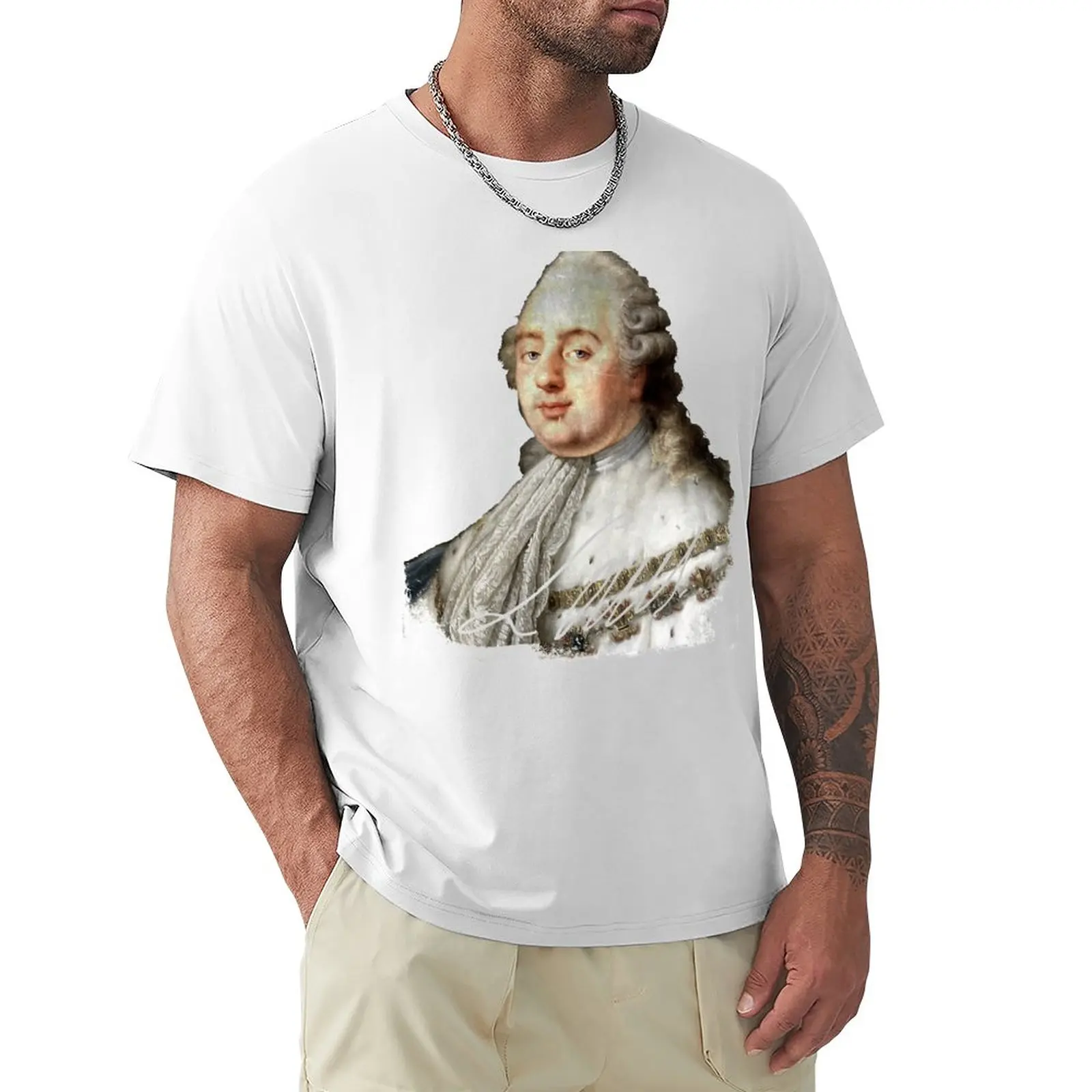 

King Louis XVI T-Shirt korean fashion boys whites quick drying black t shirts for men