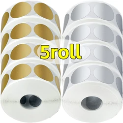 Handmade Kraft Paper Blank Labels Round Scratch Off Scratch Stickers Silver Gold Adhesive DIY Sealing Gift Package Envelope Tool