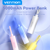 Vention 20W Power Bank Fast Charge 5000mAh Portable PowerBank for iPhone 15 Pro Max Xiaomi Huawei Phone External Battery PD 20W