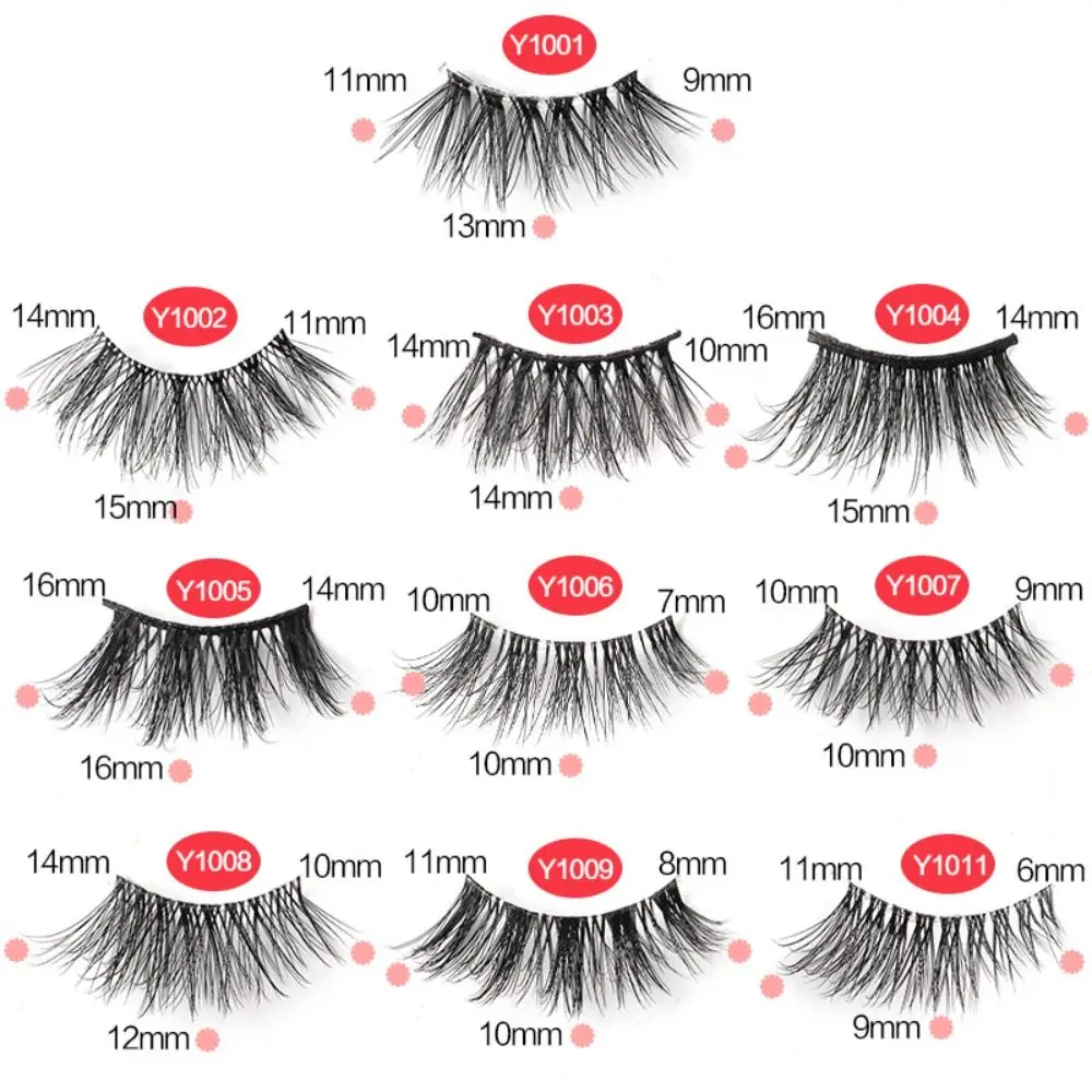 Crisscross Eye lengthening Transparent Terrier Natural Half False Eyelashes Half Eye Lashes Makeup Tools Faux Mink Lashes