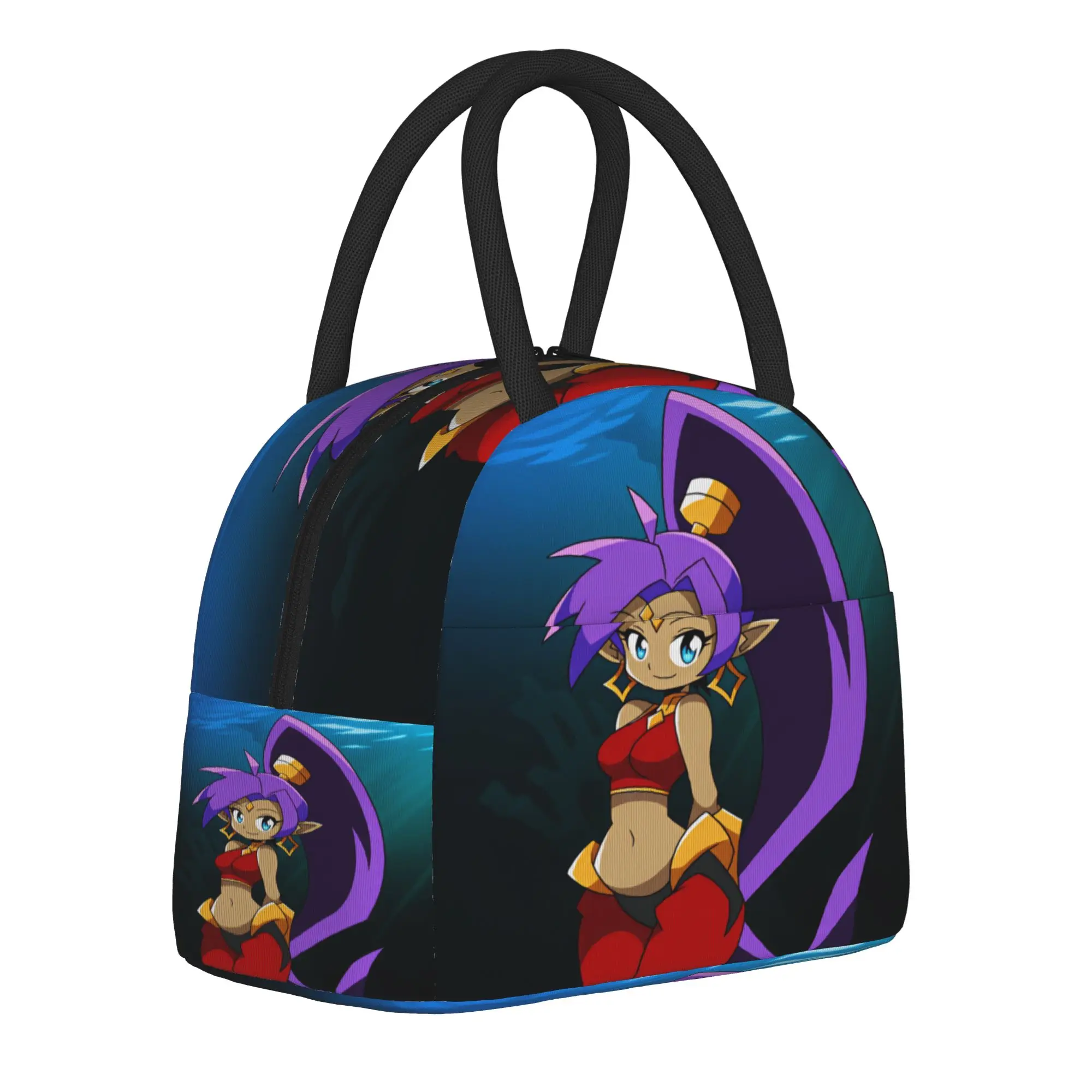 Shantae Half Genie Lunch Bag  Travel Lunch Box For Girls Fashion Custom Thermal Tote Handbags Oxford Portable Zipper Cooler Bag