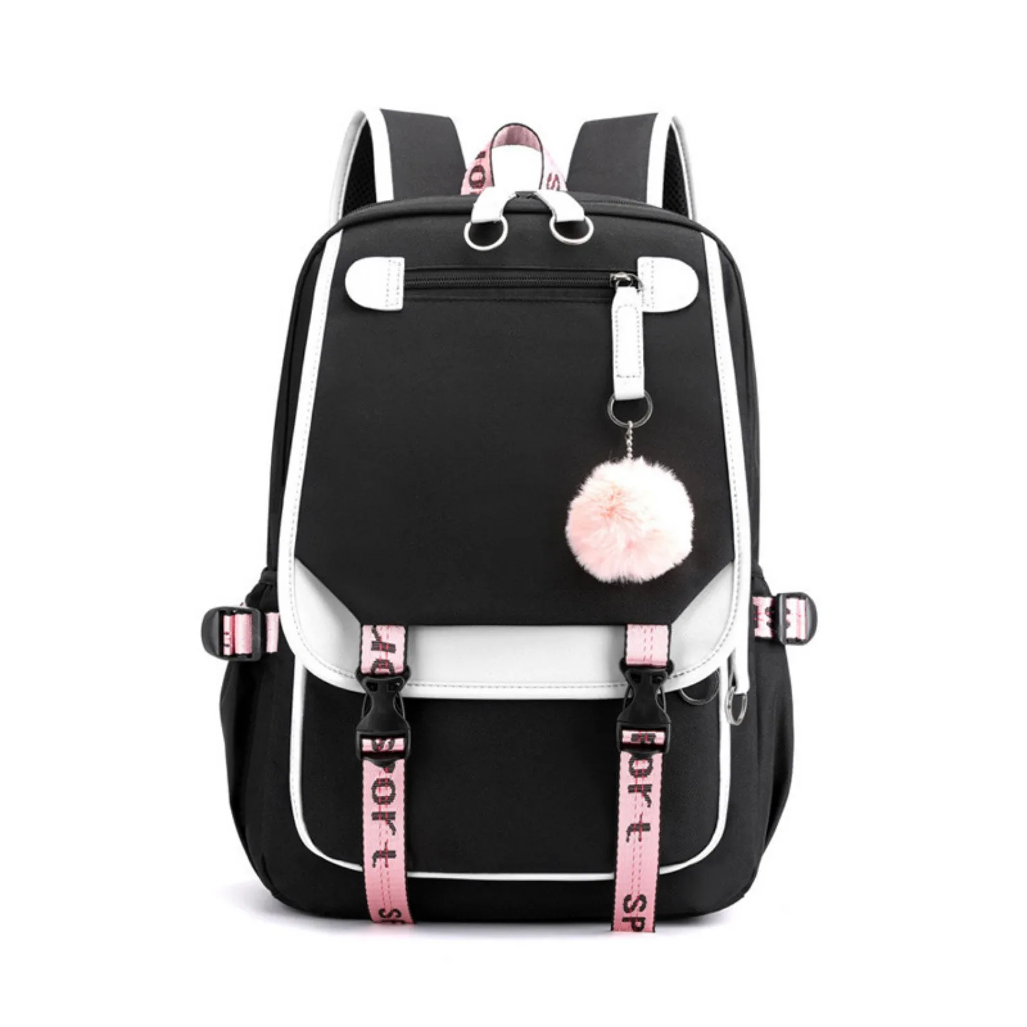 2024 New Casual Men and Women Shoulders Backpack College Wind Pattern Travel Middle School High School Shoulder Bag backpack image 5