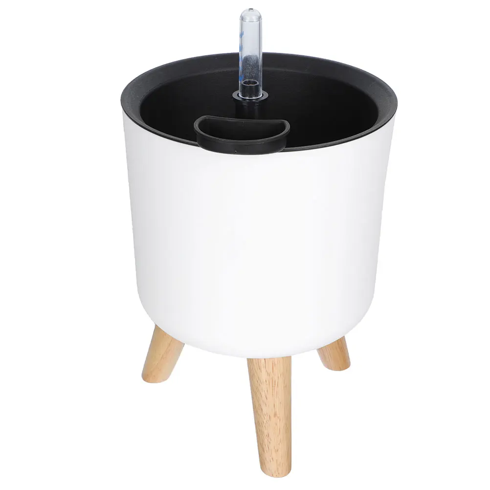 

Leg-fitting Flower Pot Large Round Indoor Planter Self Watering Basin for Plants Succulents Gardening Home Office