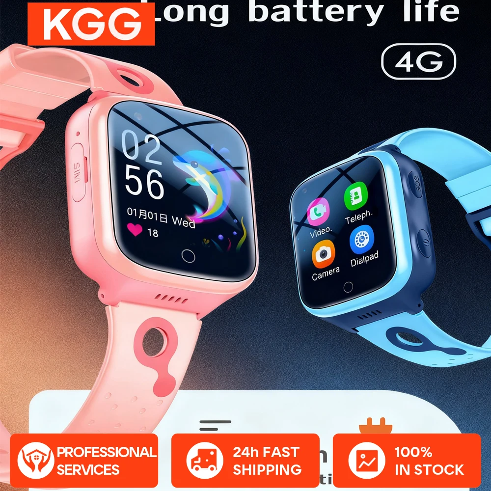 

4G GPS Wifi Location Kids Smart Phone Watch SOS Call Back Monitor Video Call SmartWatch Children Gifts 1000Mah Battery