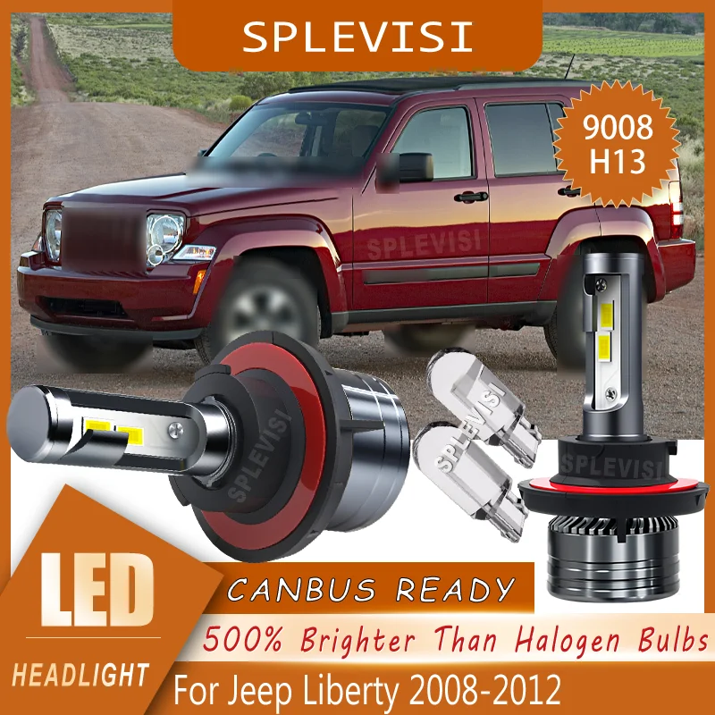 

Простая установка и снятие, долговременное использование, водонепроницаемая светодиодная фара IP67 9008/H13 для Jeep Liberty 2008 2009 2010 2011 2012