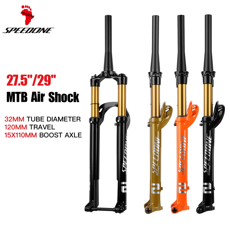 BOLANY MTB Suspension Air Fork 27.5/29 inch 120mm Travel Backward