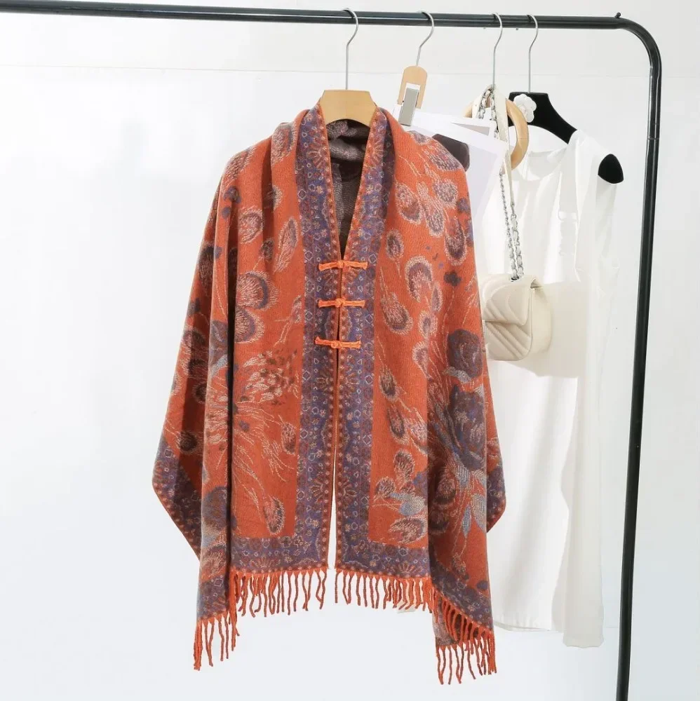 Ethnic Style Vintage Cardigan Streetwear Harajuku Coats Jackets Capes Ponchos Fashion Clothes Women Clothing Outerwear