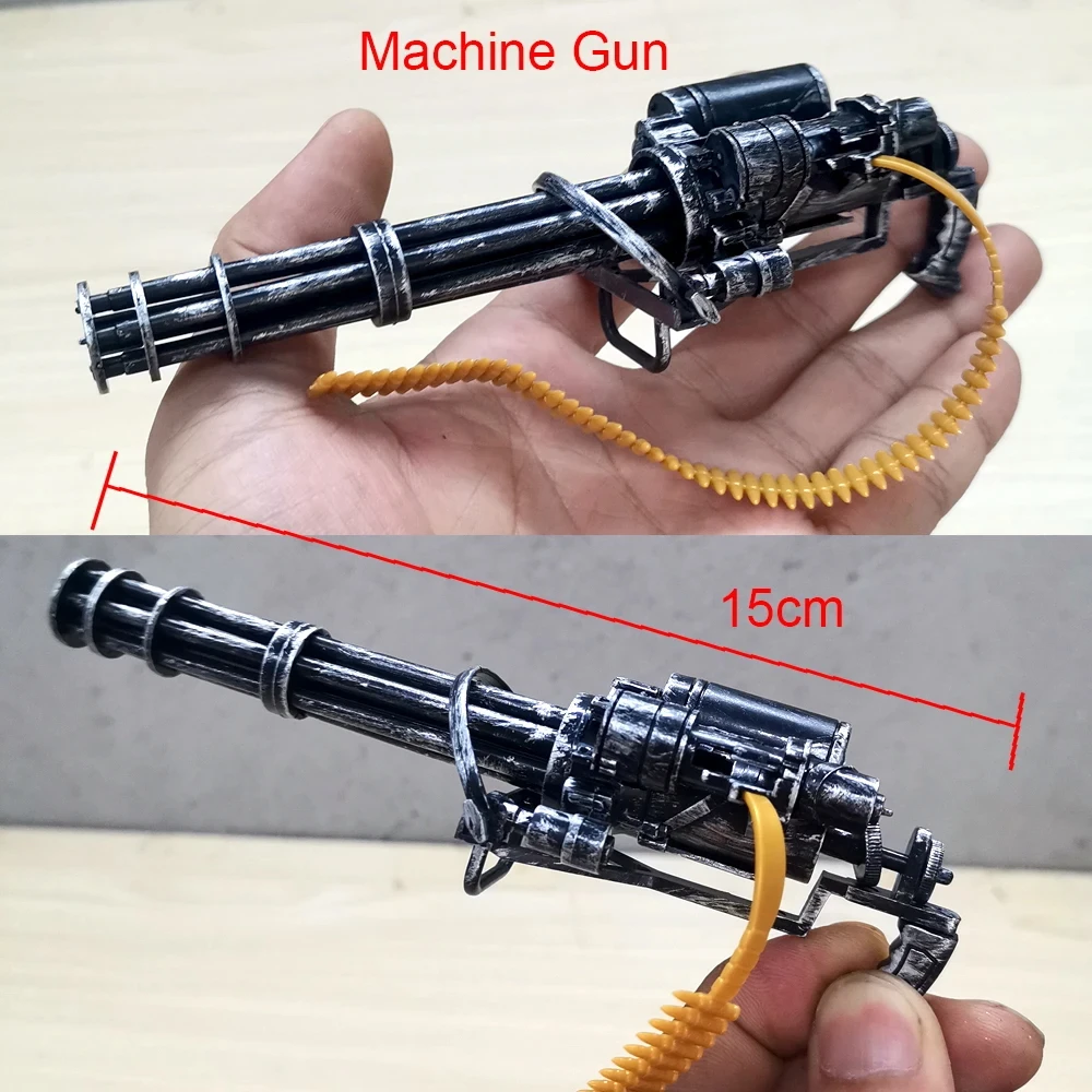Zabawki do samodzielnego montażu 1:6 Skala 1/6 Figurki akcji 12-calowe M134 Gatling Belt Minigun Machine Terminator Broń na pociski Prezenty dla dzieci