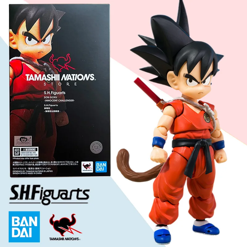 

Original Bandai Anime Action Figure Dragon Ball SHFiguarts Son Goku Innocent Challenger TNST Limited Finished Model Kit Toy Gift