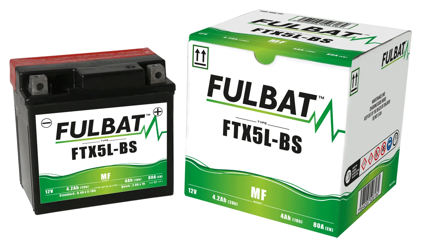 Batería FULBAT FUL MF-FTX5L-BS/YTX5L-BS (seco, sin mantenimiento, ácido incluido)