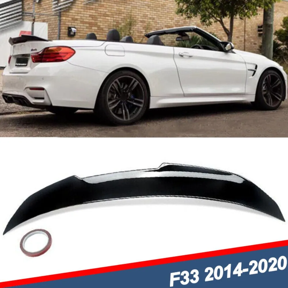 

FOR 2014-ON BMW F33 F83 M4 CONVERTIBLE GLOSS BLACK PSM STYLE TRUNK SPOILER WING United States