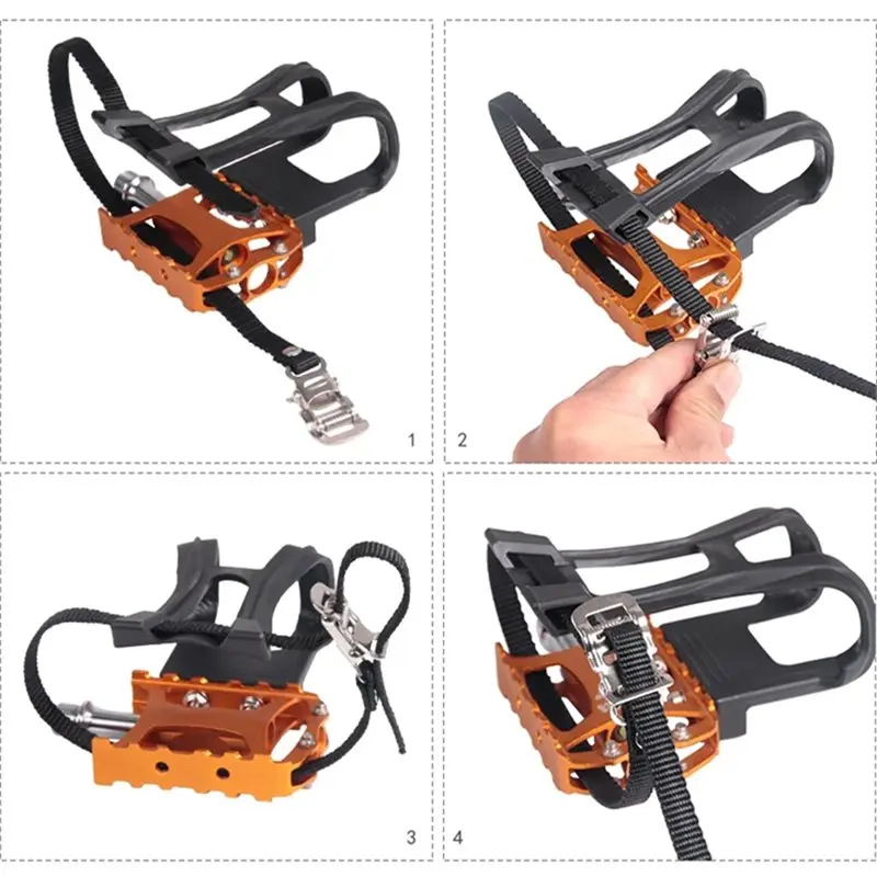 【추천】레이싱 슈즈 호환 버클 스트랩 20개 자전거 헬스장 자전거 풋보드 토 클립 사이클링 페달 로프 운동 데모용
