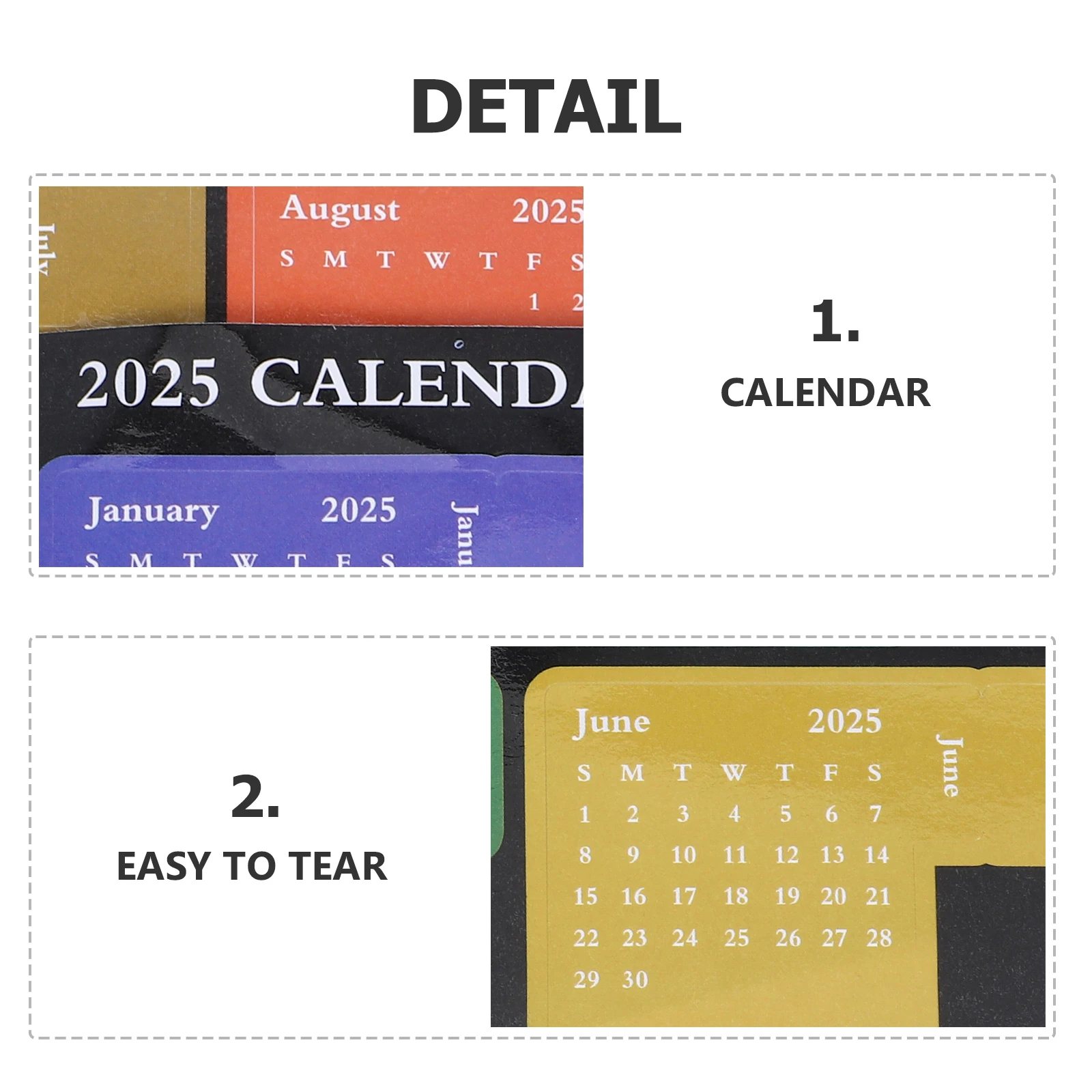 

2025 Monthly Calendar Stickers 12 Months Planner Labels Tabs Compact Bookmarks Colorful DIY Agenda Accessories School Office