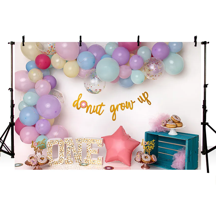 Birthday Photography Backdrops 1st Baby Shower Cake Smash Photo Background Children Newborn Portrait Party Decorations Props