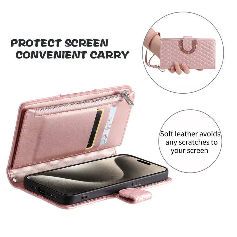 Phone S25 Ultra S25 plus PU Leather Case for Samsung Galaxy S24 S23 S22 S21 S20 S10 Ultra plus FE Solid Color Wallet Phone Cases