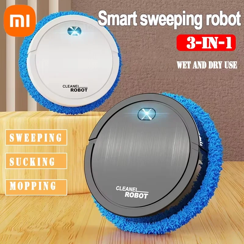 Xiaomi แบบพกพา Mini Home ชั้นหุ่นยนต์เครื่องดูดฝุ่นอัตโนมัติ USB ชาร์จเปียกแห้ง Five-In-One เครื่องกวาดสําหรับ Home