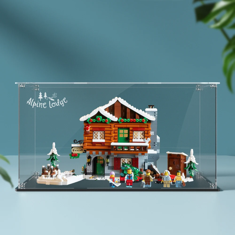 Acrylic Display Box for Lego 10325 Alpine Lodge Dustproof Clear Display Case (Toy Bricks Set not Included）