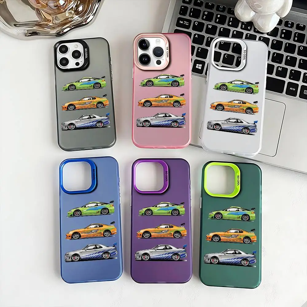

Cars of F-Fast and F-Furious Phone Case For iPhone 16,15,14,13,12,11,Plus,Mini,Pro,E,SE4,XS,MAX Candy Colorful Matte Cover