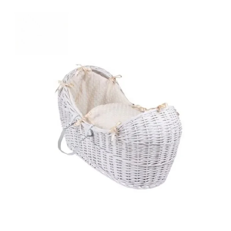 Baby Basket Wicker Baby Cradle Natural Environmental Protection Fine Craft