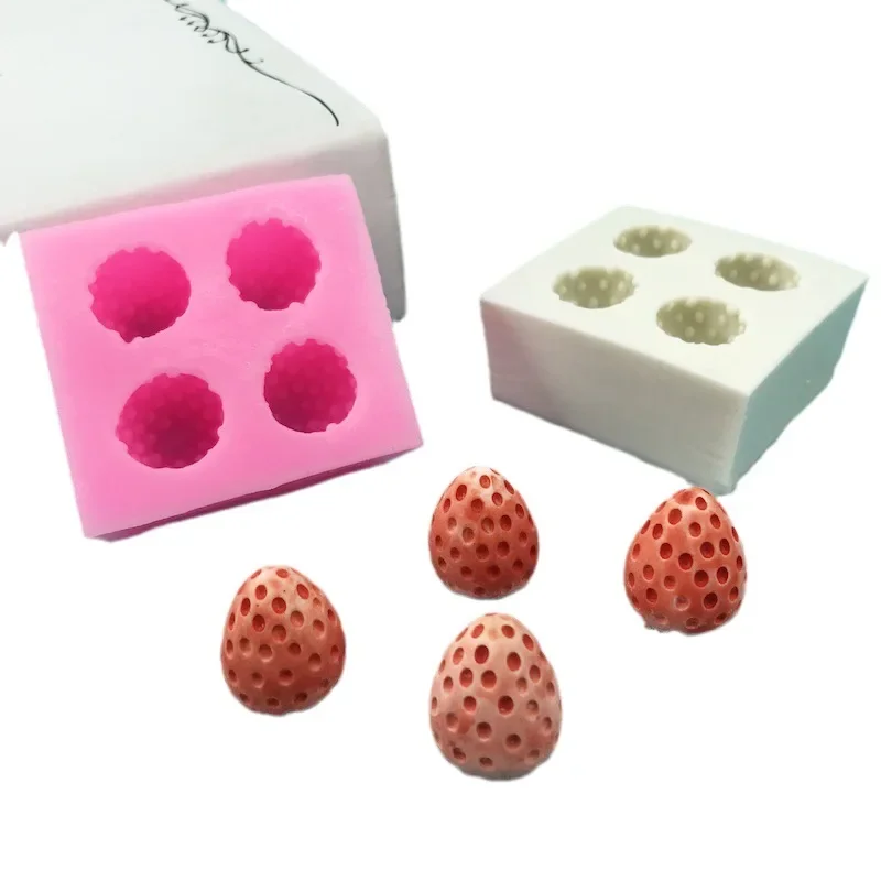 Creative Fruit Strawberry Silicone Mold Fondant Chocolate Jelly Making Cake Tools Decorating DIY Plaster Clay ResinArt Accessori