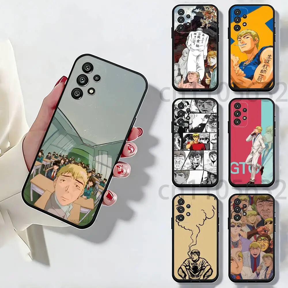 Great Teacher Onizuka GTO Phone Case For Samsung S25,24,23,22,21,S20,Ultra,Plus,FE Black Soft Cover